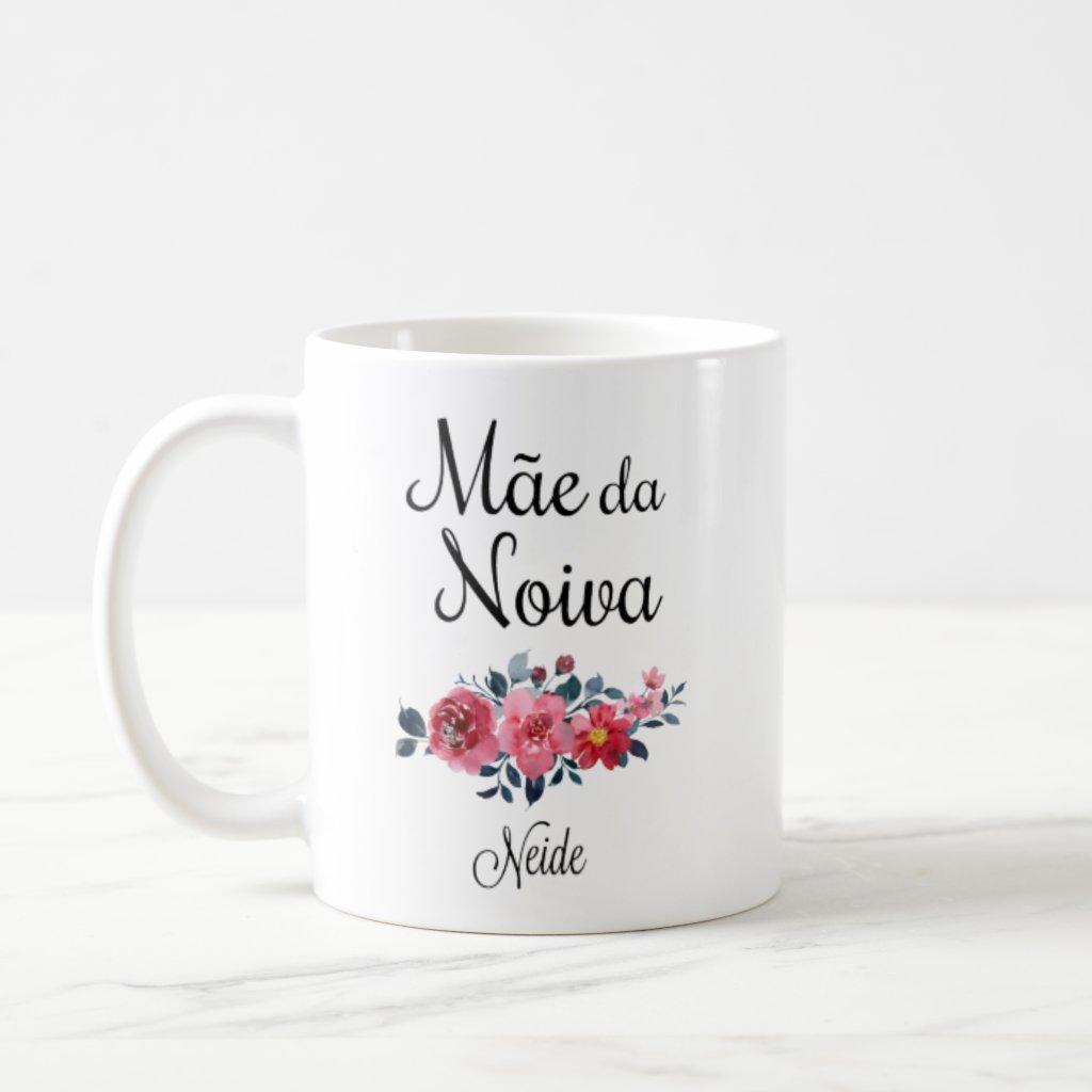 Kit 2 Canecas Casamento Mãe Presente Personalizado Com Nome