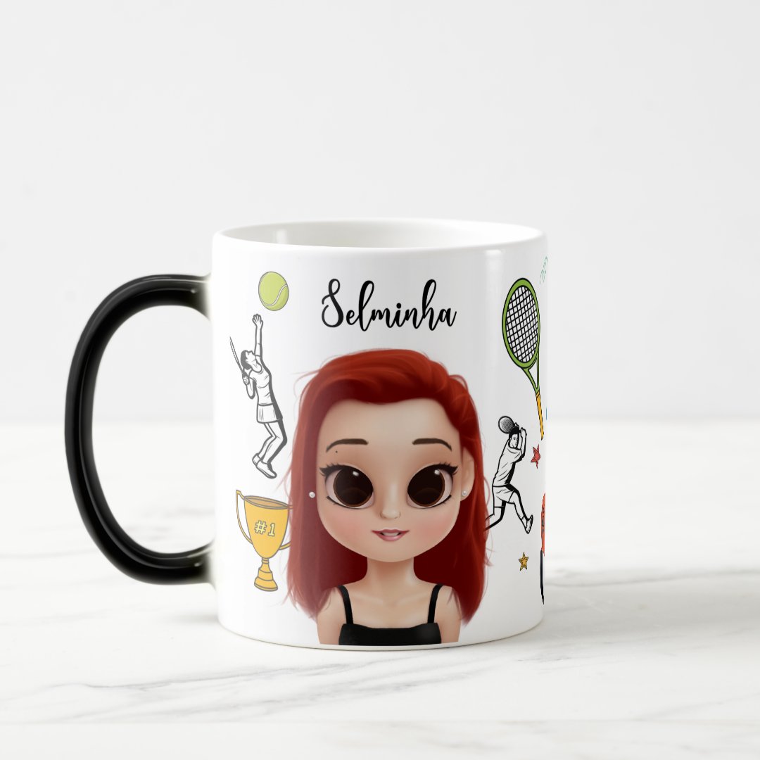 Caneca Mágica Divertida Presente para Professor de Tênis