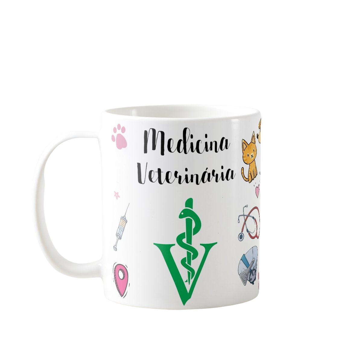 Caneca Profissão Presente Criativo Medicina Veterinária - Profissões (Medicina Veterinária)