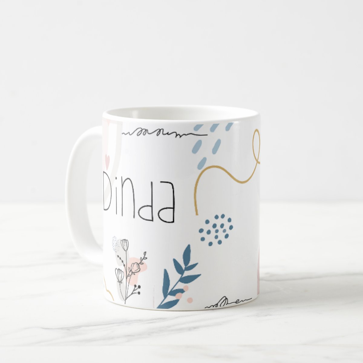 Caneca Presente Minimalista para Dinda Batismo Consagração