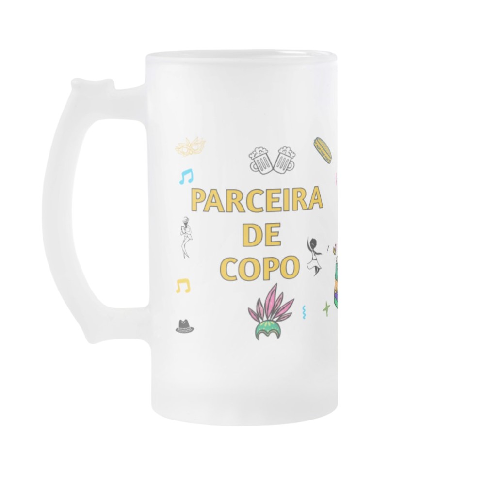 Copo de Cerveja Presente Criativo Amiga Parceira Samba - Hobbies (Amiga Parceira Samba chopp)