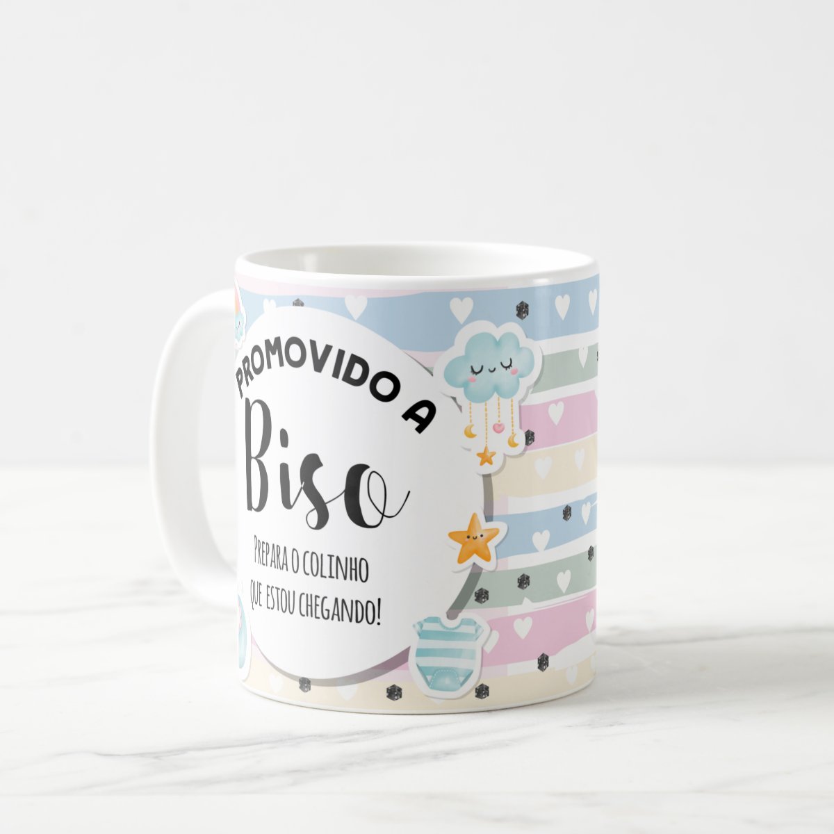 Caneca Presente Anúncio De Gravidez Gestação Para Bisa Avô