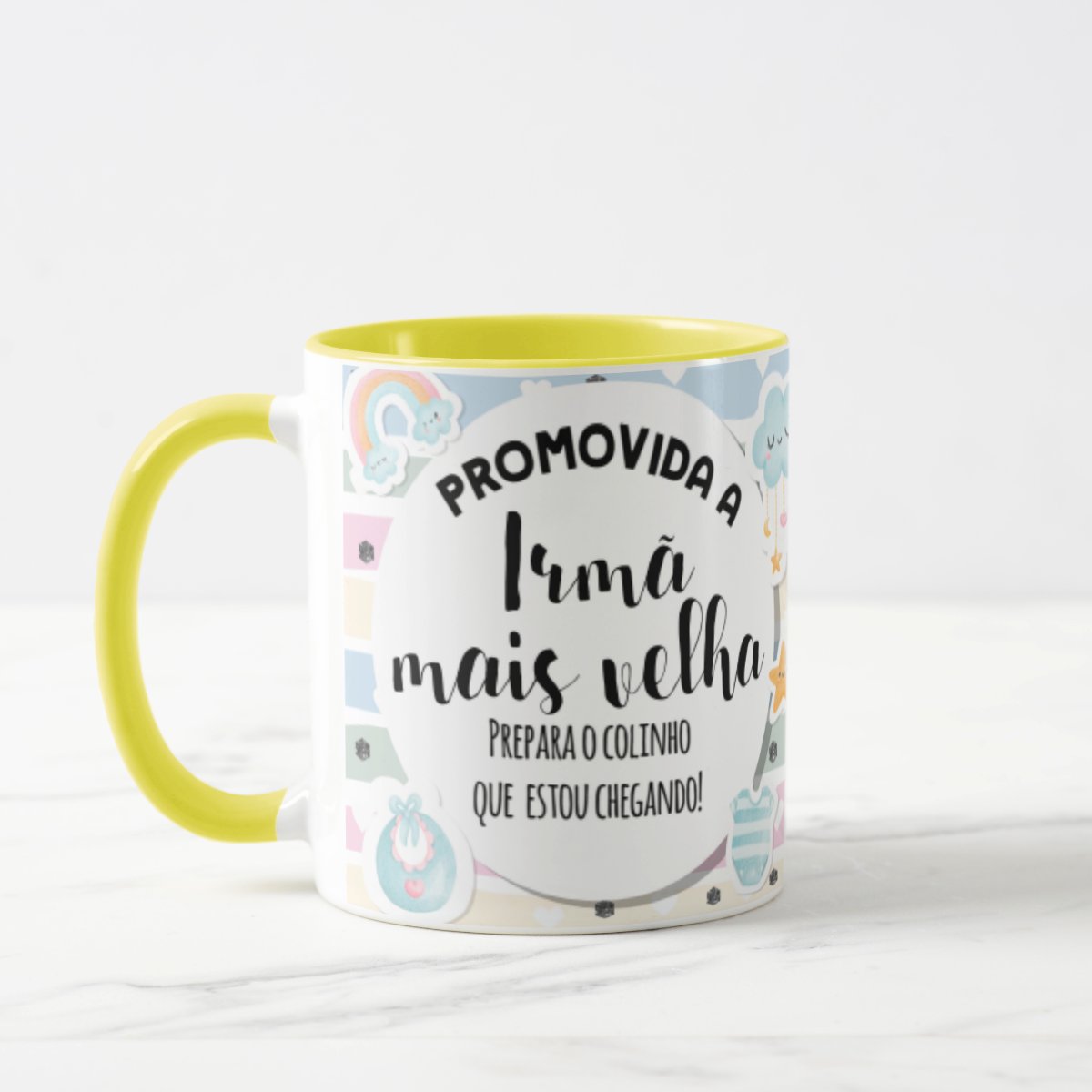 Caneca Personalizada Anúncio Gravidez para Irmã mais Velha - Anúncio de Gravidez (Irmão(ã))