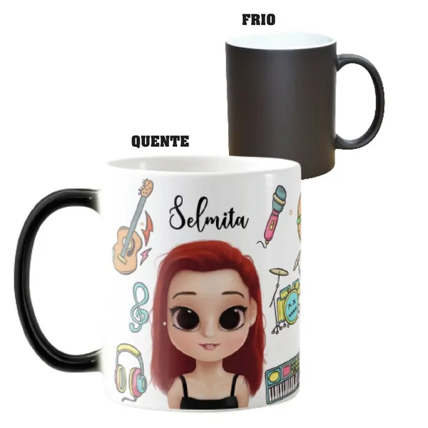 Caneca Mágica Presente Personalizado Professora de Música