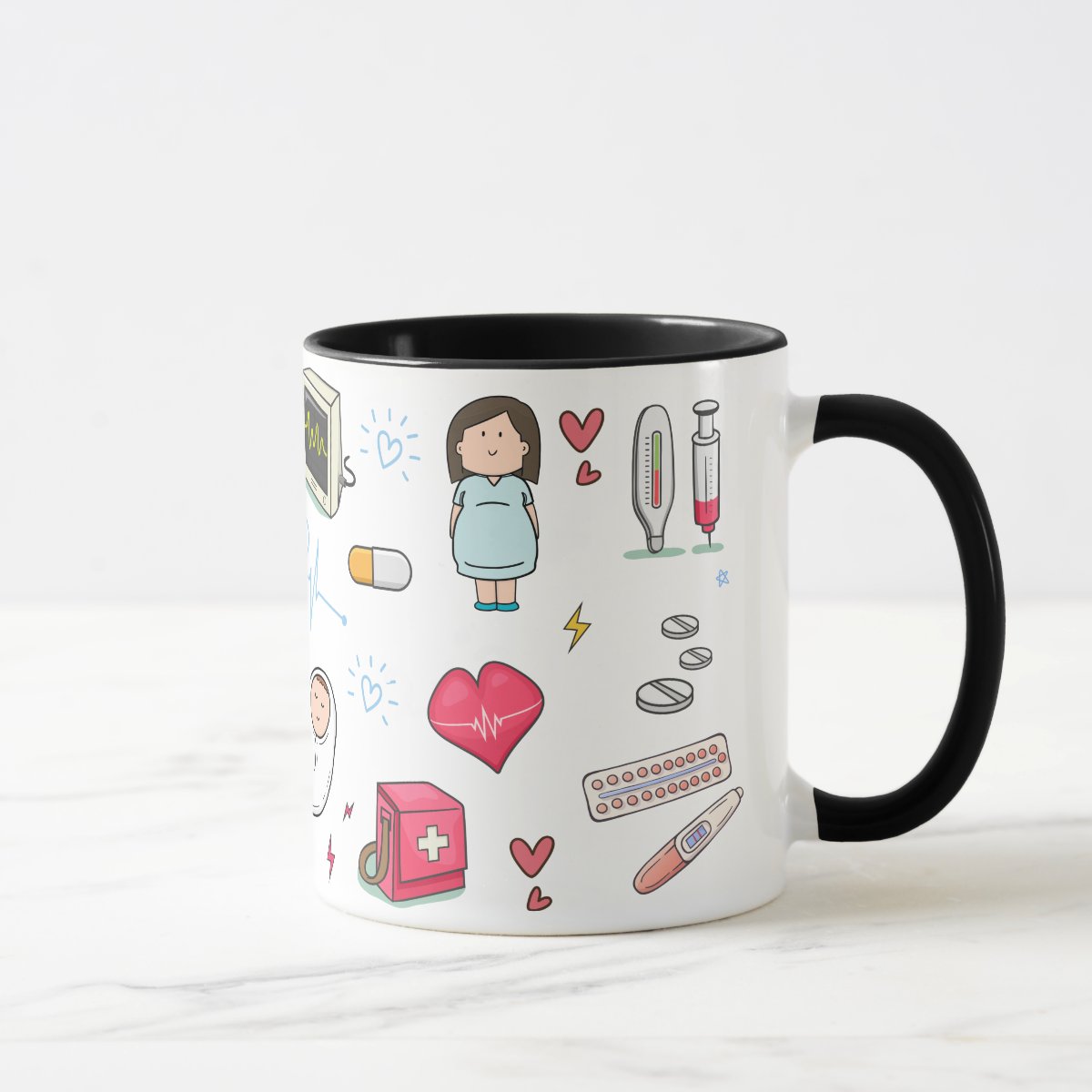 Caneca Presente Criativo Médica Obstetra Profissão Medicina