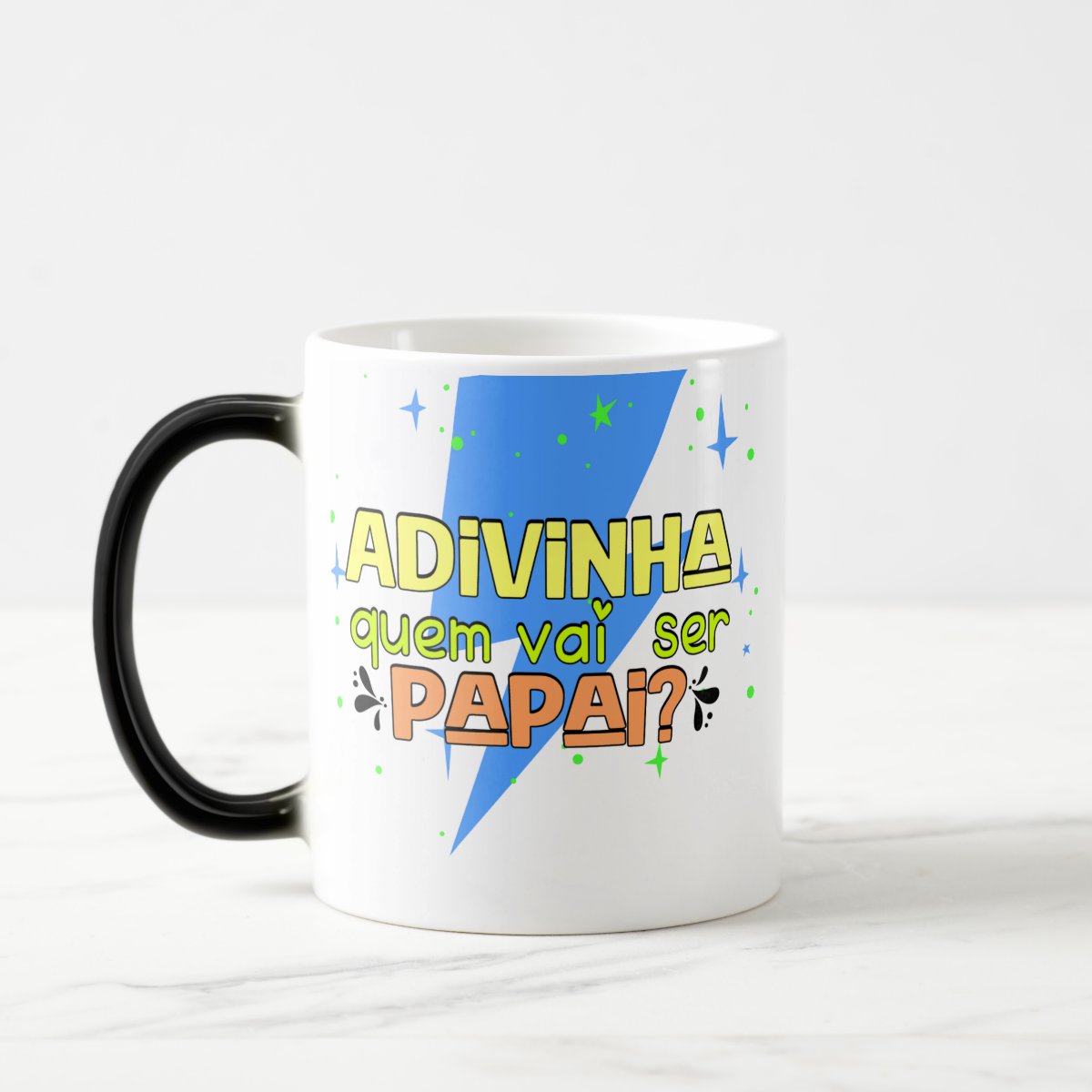 Caneca Mágica Presente para Anunciar Gravidez Vou Ser Papai