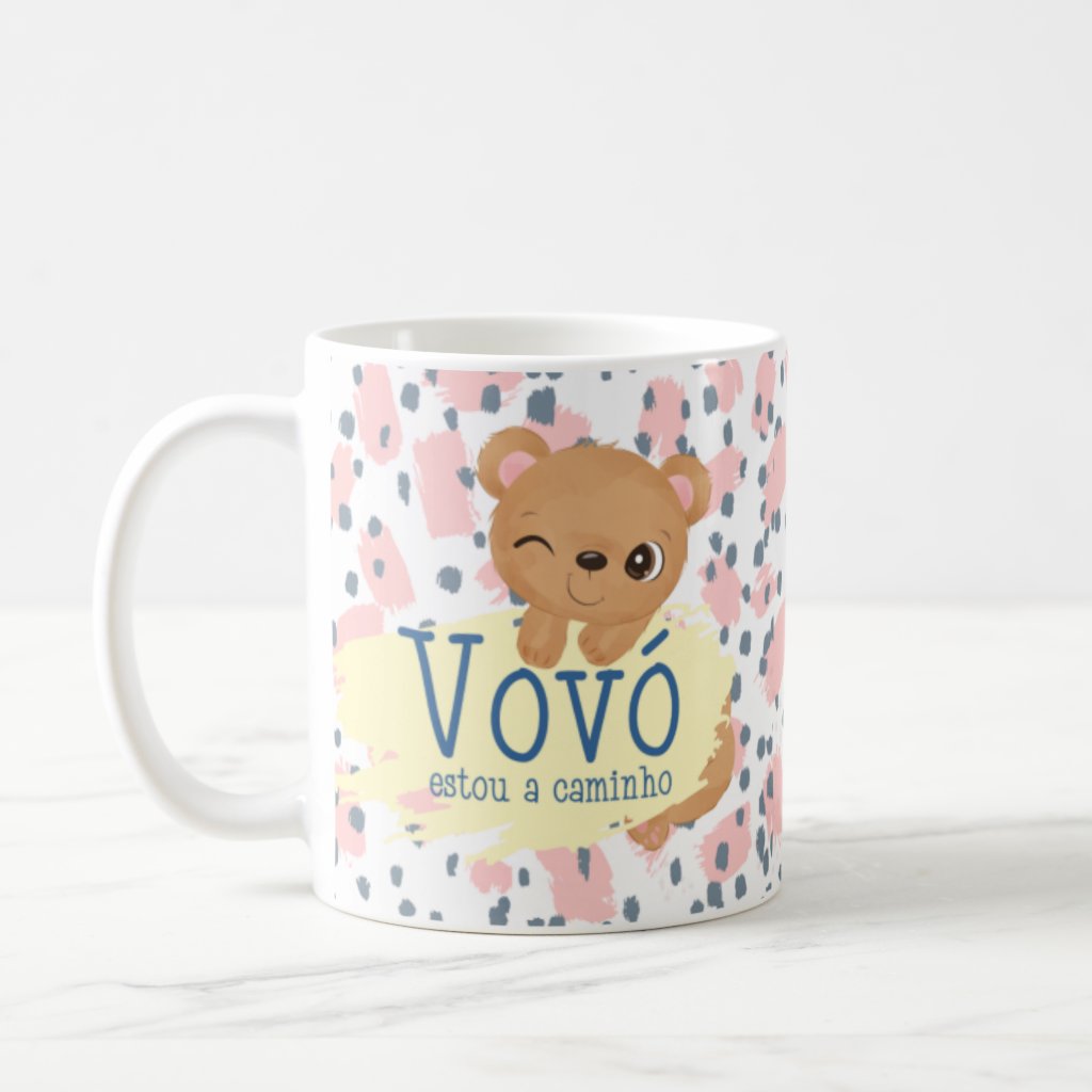 Kit 2 Canecas Presente Revelação de Gravidez Vovó Vovô