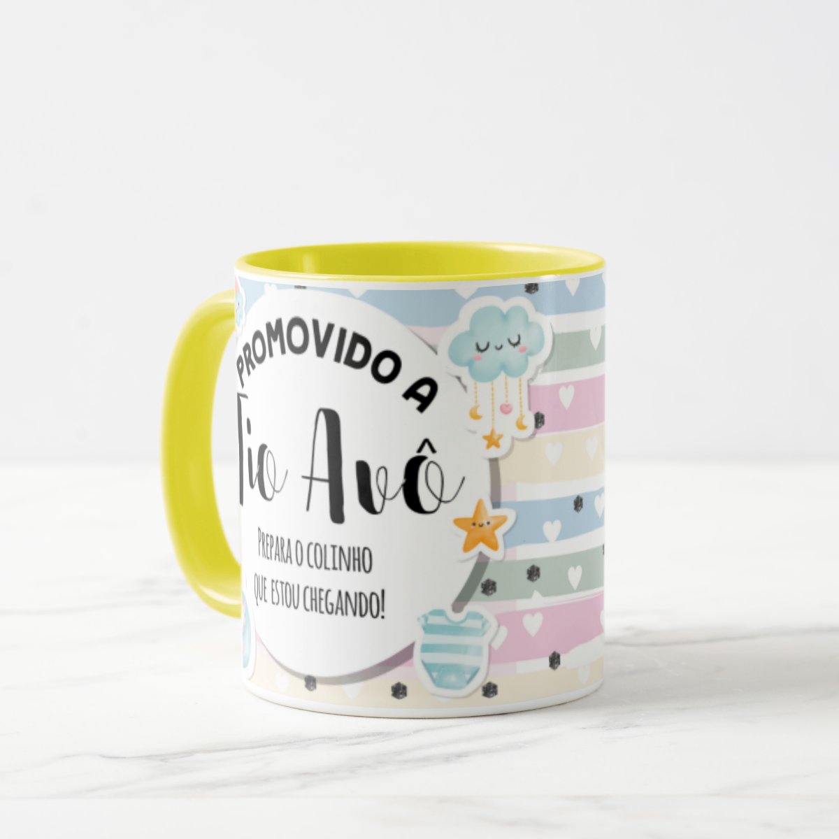 Caneca Personalizada Anúncio De Gravidez Gestação Tio Avô