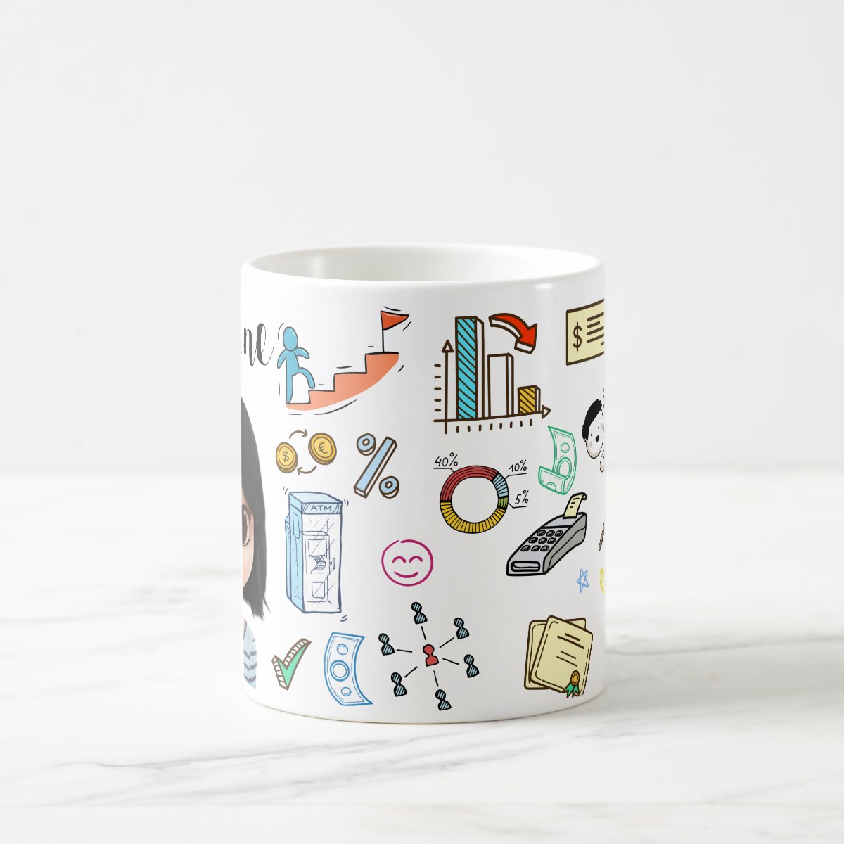 Caneca Personalizada Bancários Presente com Avatar