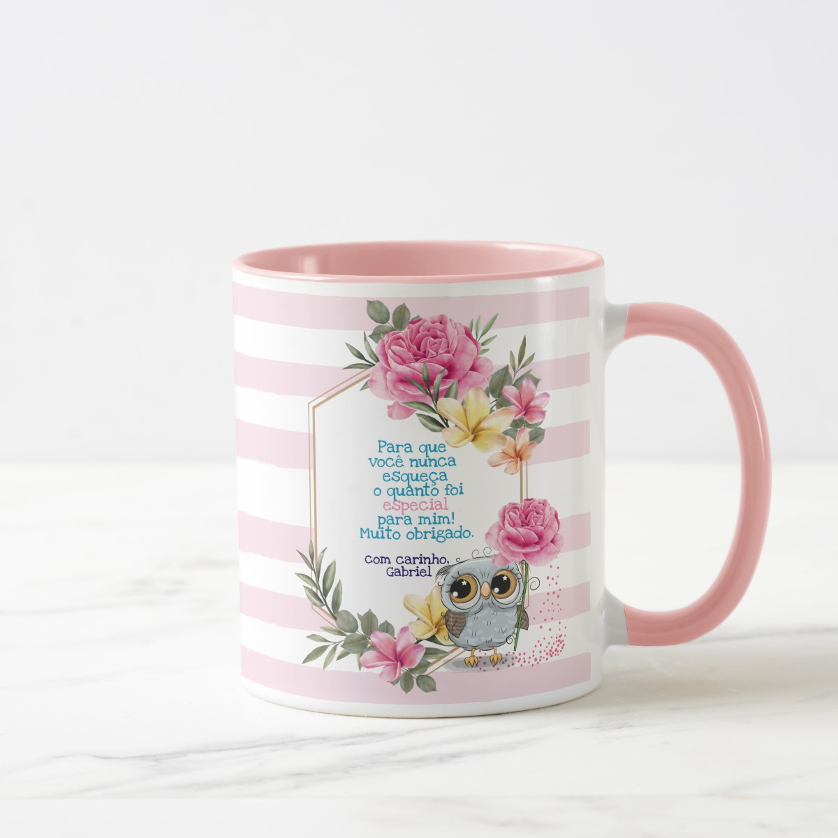 Caneca Personalizada Dia dos Professores Feminina com Nome