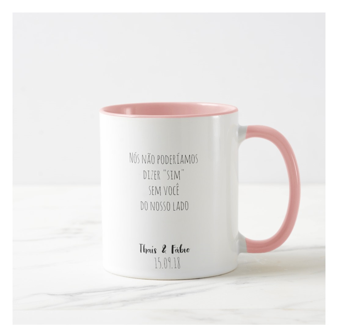 Caneca Personalizada Mãe do Noivo Casamento Flower