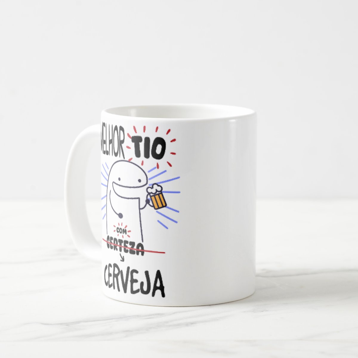 Caneca Personalizada Divertida Melhor Tio Amigo com Cerveja