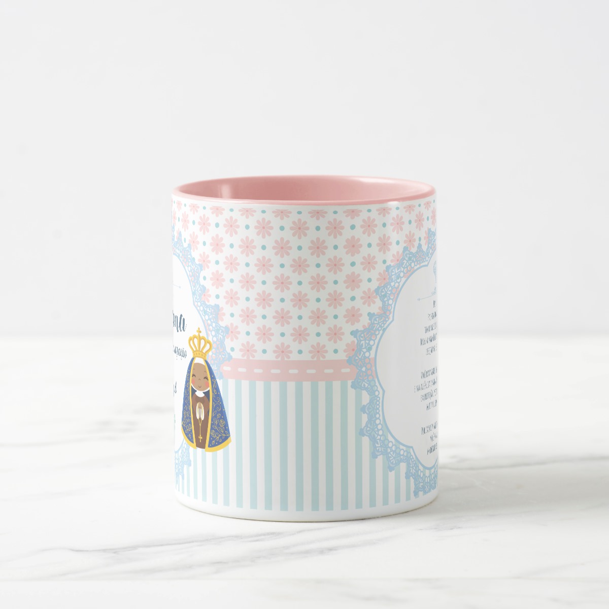 Caneca Batizado Presente Madrinha De Consagração Com Nomes