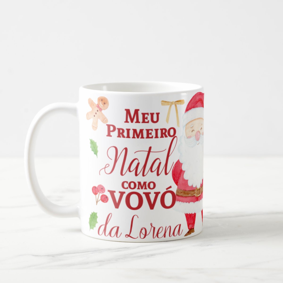Caneca Personalizada Lembrança Primeiro Natal Como Avó Vovó - Família (Avó/Avô)