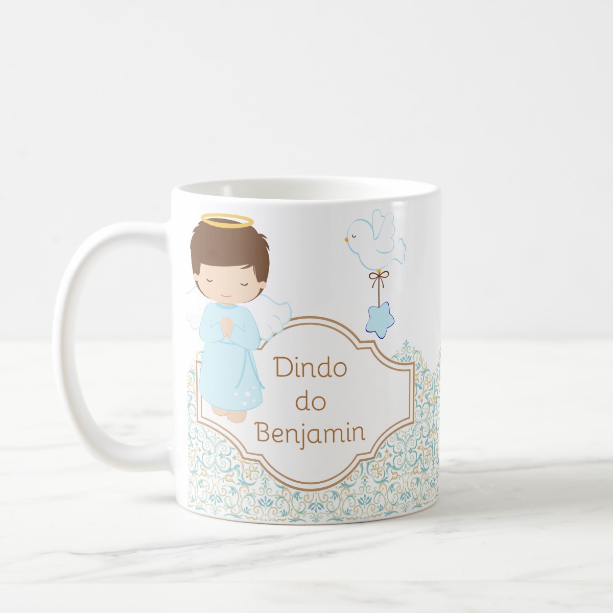 Caneca Convite Criativo para Padrinho Dindo de Batizado