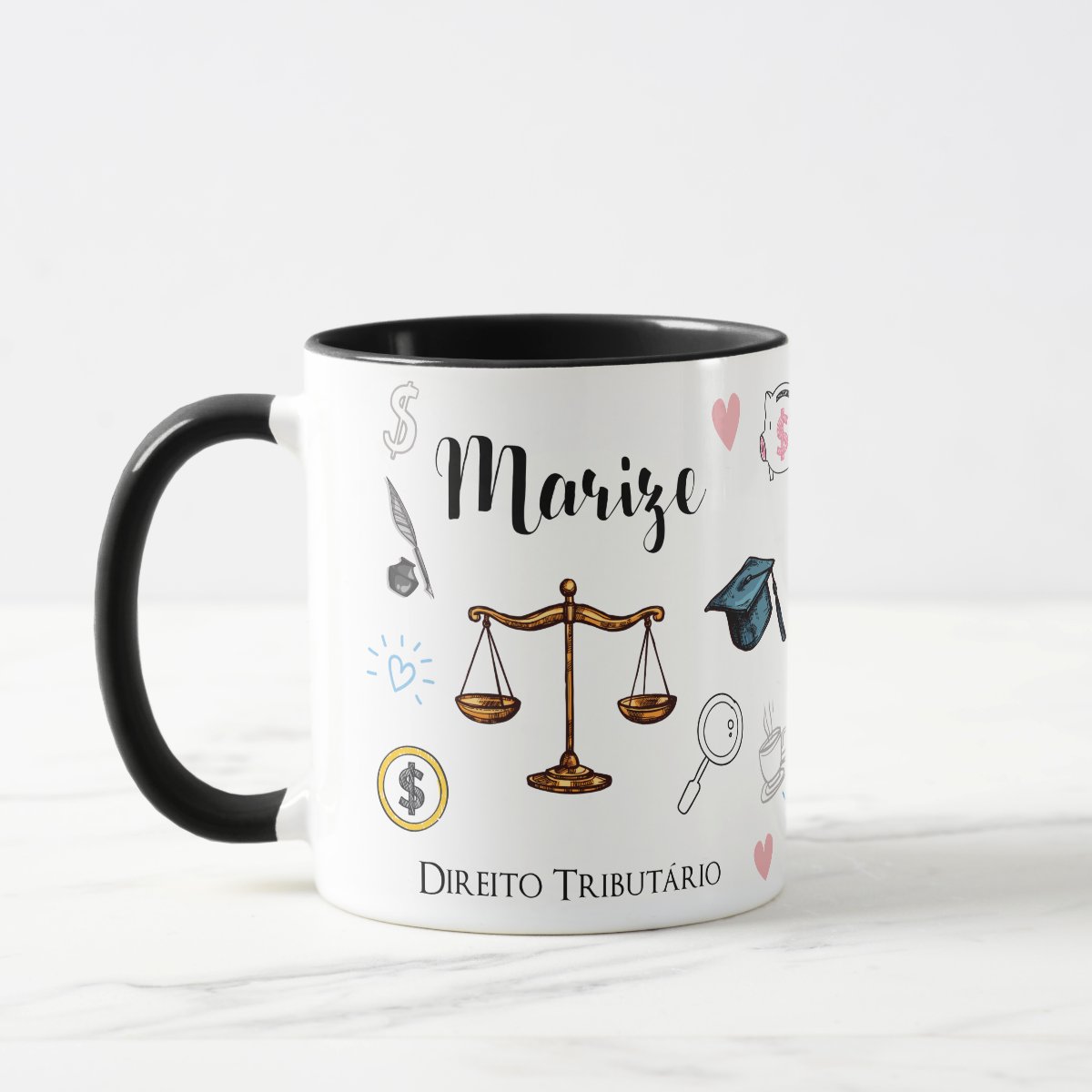 Caneca Personalizada Direito Tributário Profissão Advogado