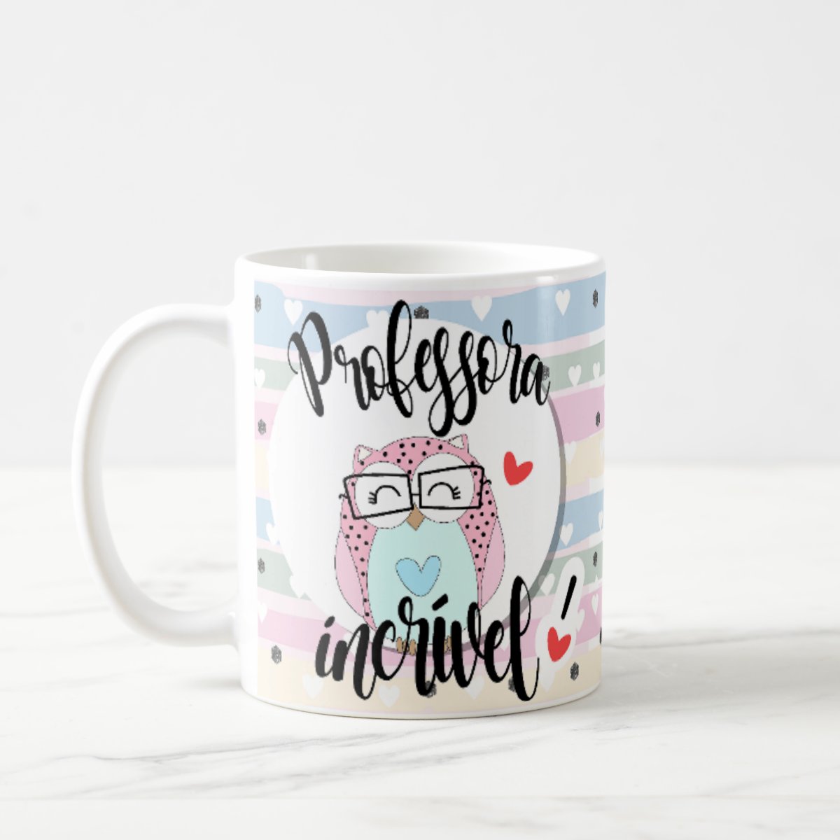 Caneca de Agradecimento Professora Incrível Coruja Lembrança - Dia dos Professores (Professor(a))