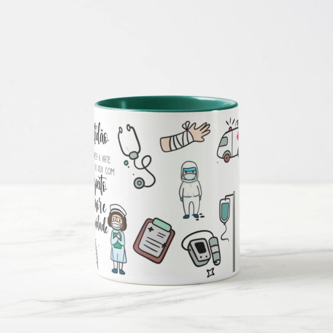 Caneca Personalizada Presente Enfermeiros Dia da Enfermagem