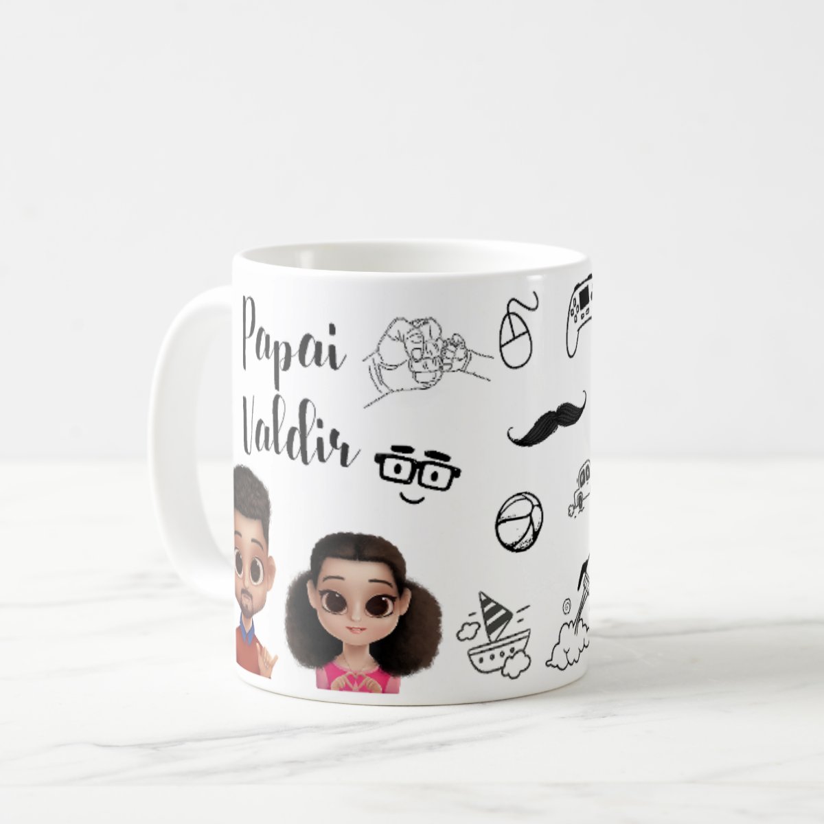 Caneca Personalizada com Avatar Presente Criativo para Pai