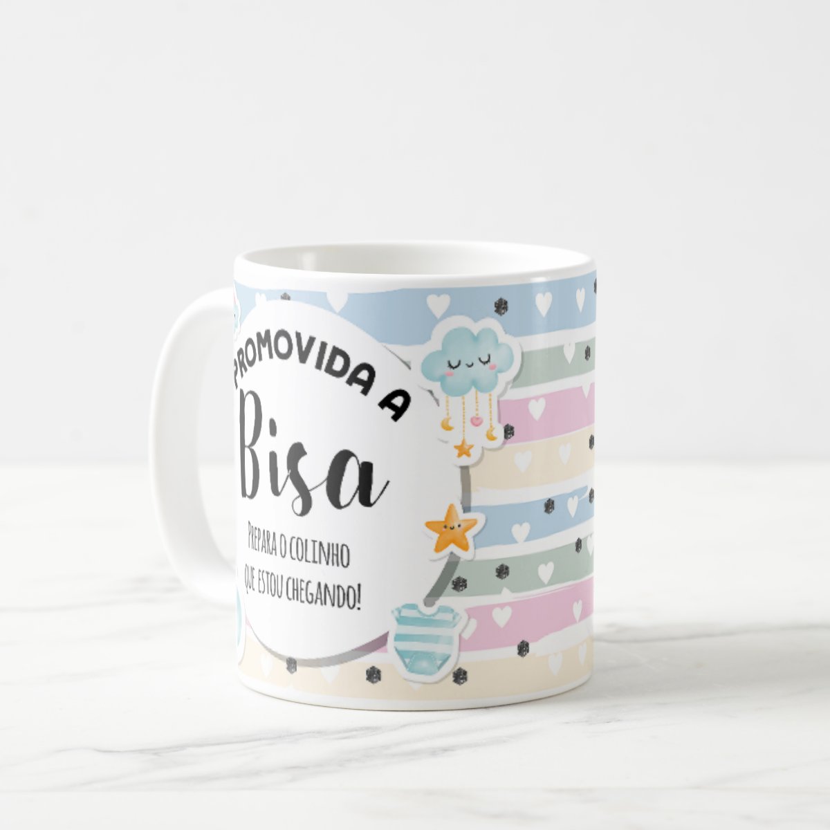 Caneca Personalizada Anúncio Gravidez Gestação Bisavó Bisa