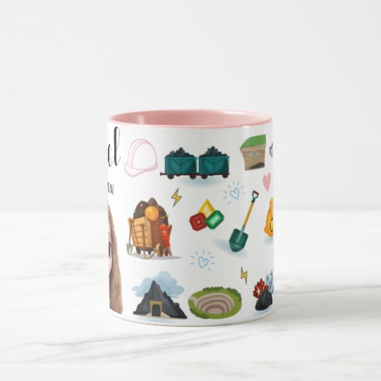 Caneca Engenharia de Minas Engenheira com Avatar e Nome