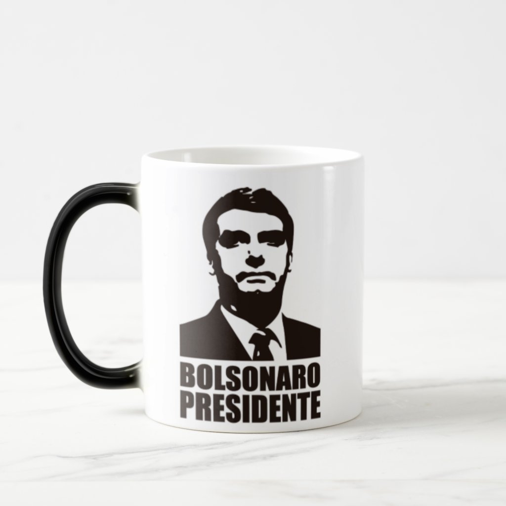 Caneca Mágica Bolsonaro Presidente 2022 + Caixinha Presente