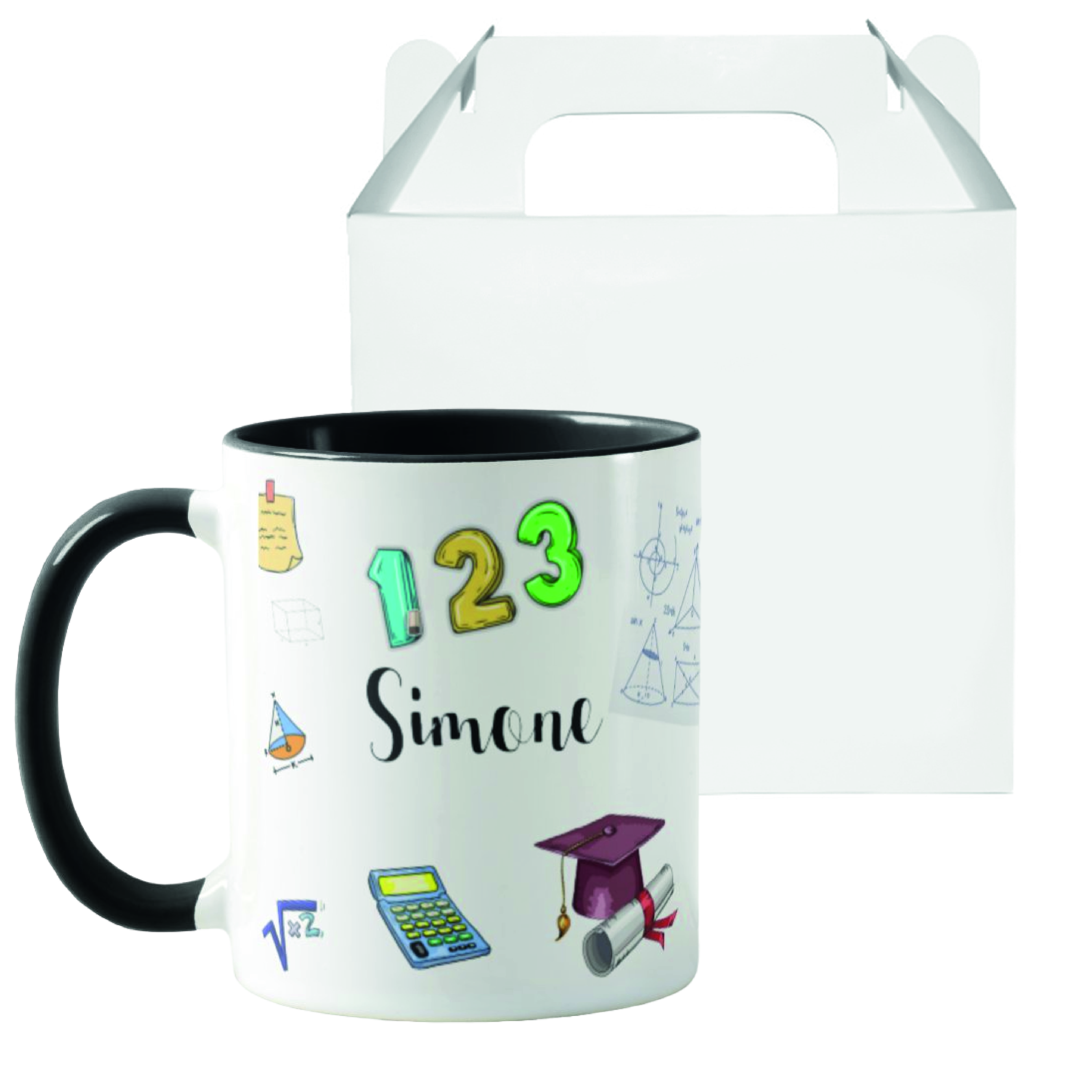 Caneca Professor Matemática Presente Personalizado com Nome - Dia dos Professores (Professor(a))