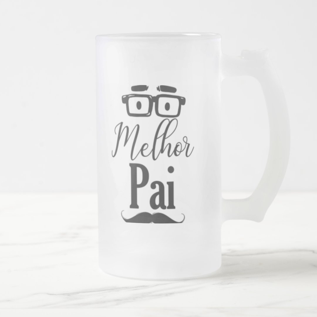 Copo Cerveja 475ml Presente Masculino com Nome Melhor Pai