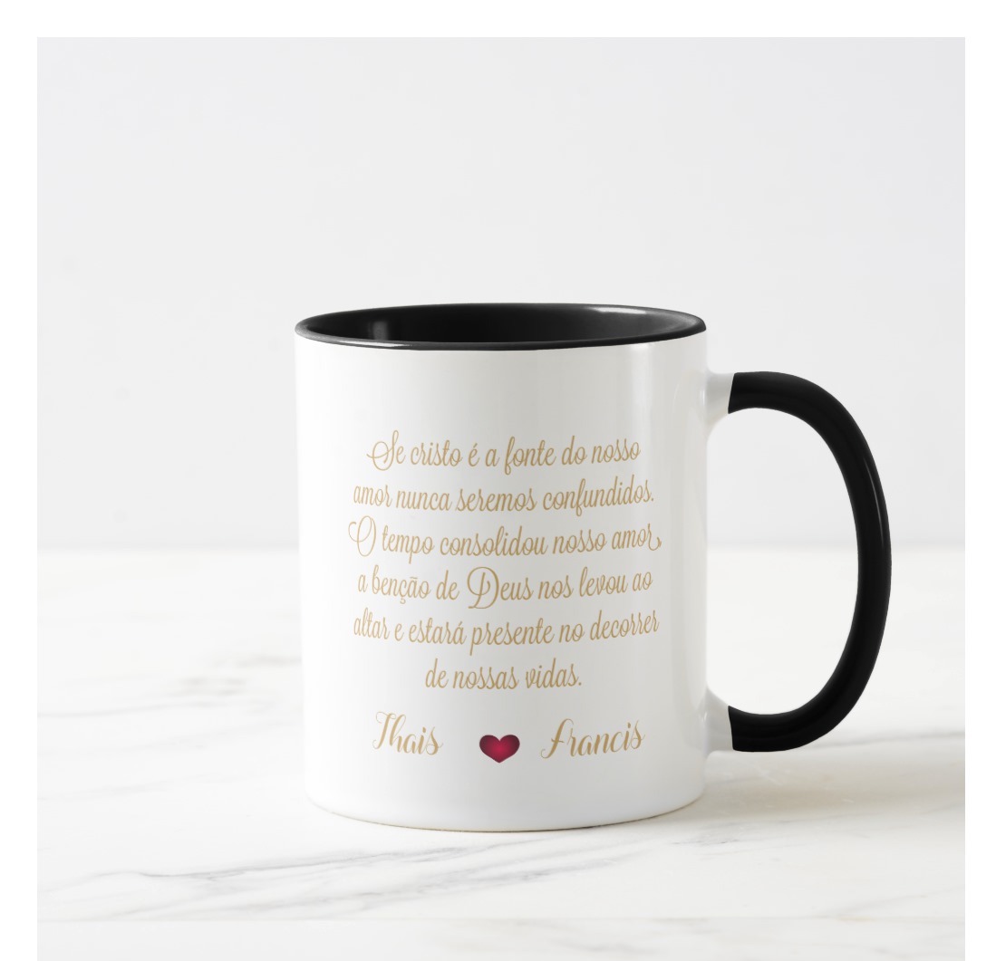 Caneca Esposa Casamento Aliança