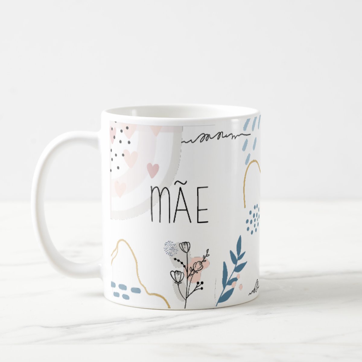 Caneca Feminina para Mãe Presente Minimalista Dia das Mães