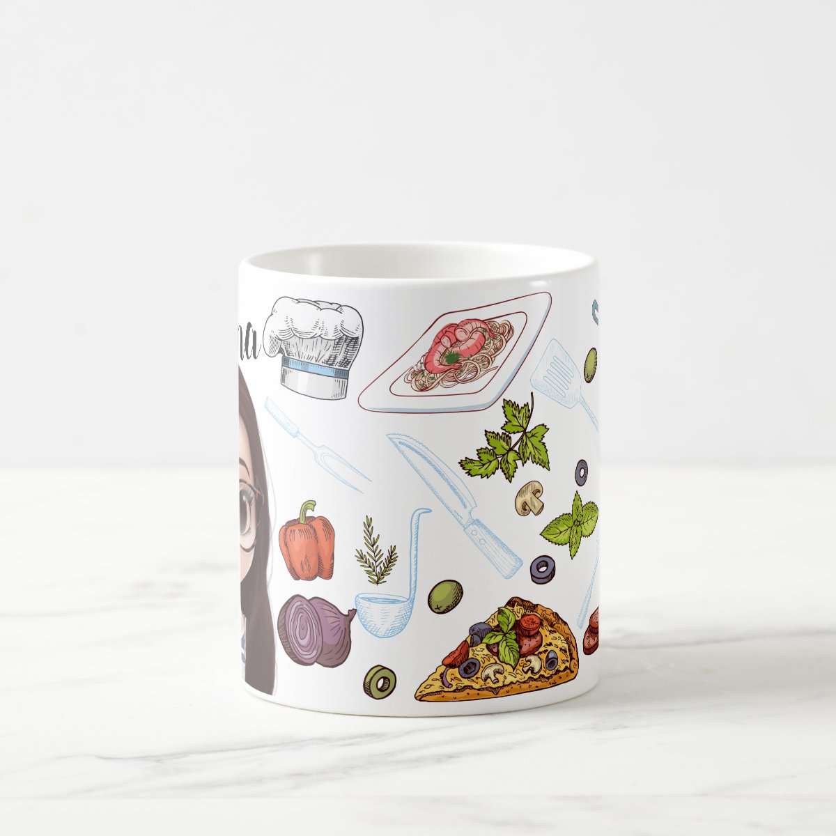Caneca Personalizada Profissão Gastronomia com Nome e Avatar