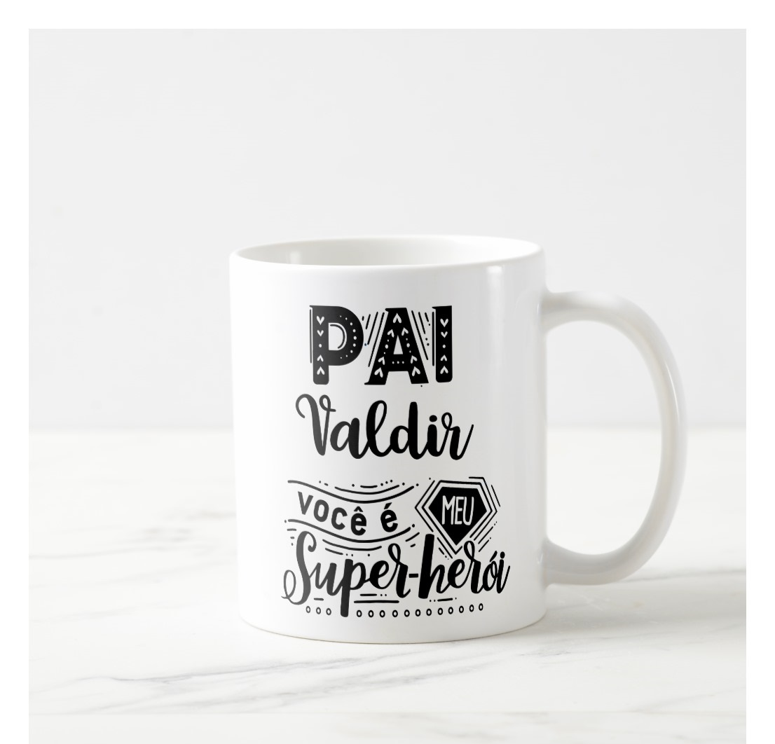 Caneca Dia dos Pais Presente Criativo Pai Super Heroi