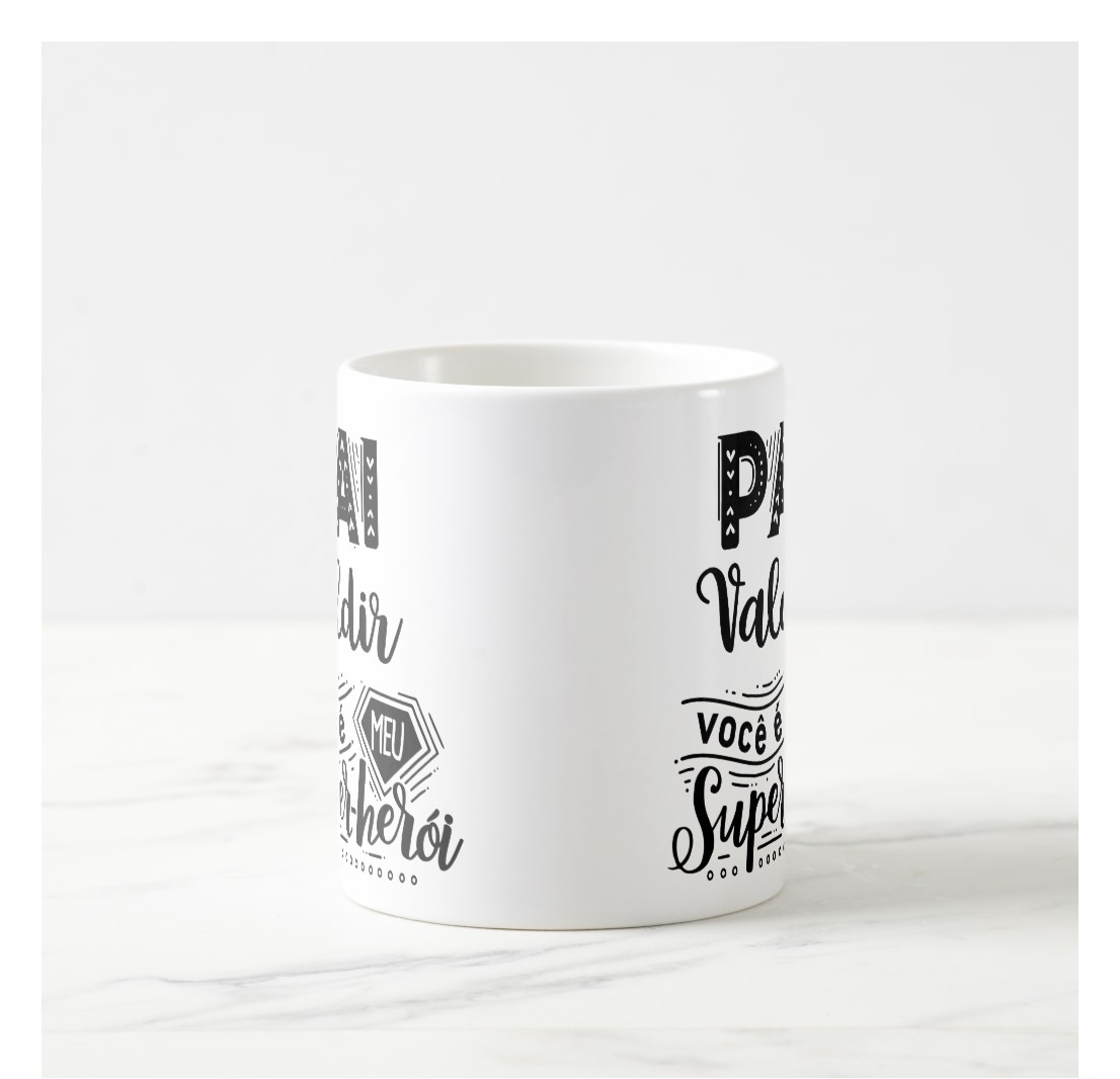 Caneca Dia dos Pais Presente Criativo Pai Super Heroi