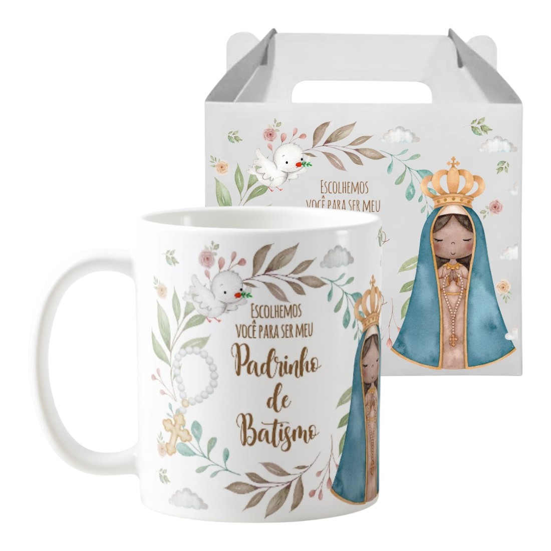Caneca Padrinho de Batismo Lembrancinha Personalizada - Batizado (Padrinho)