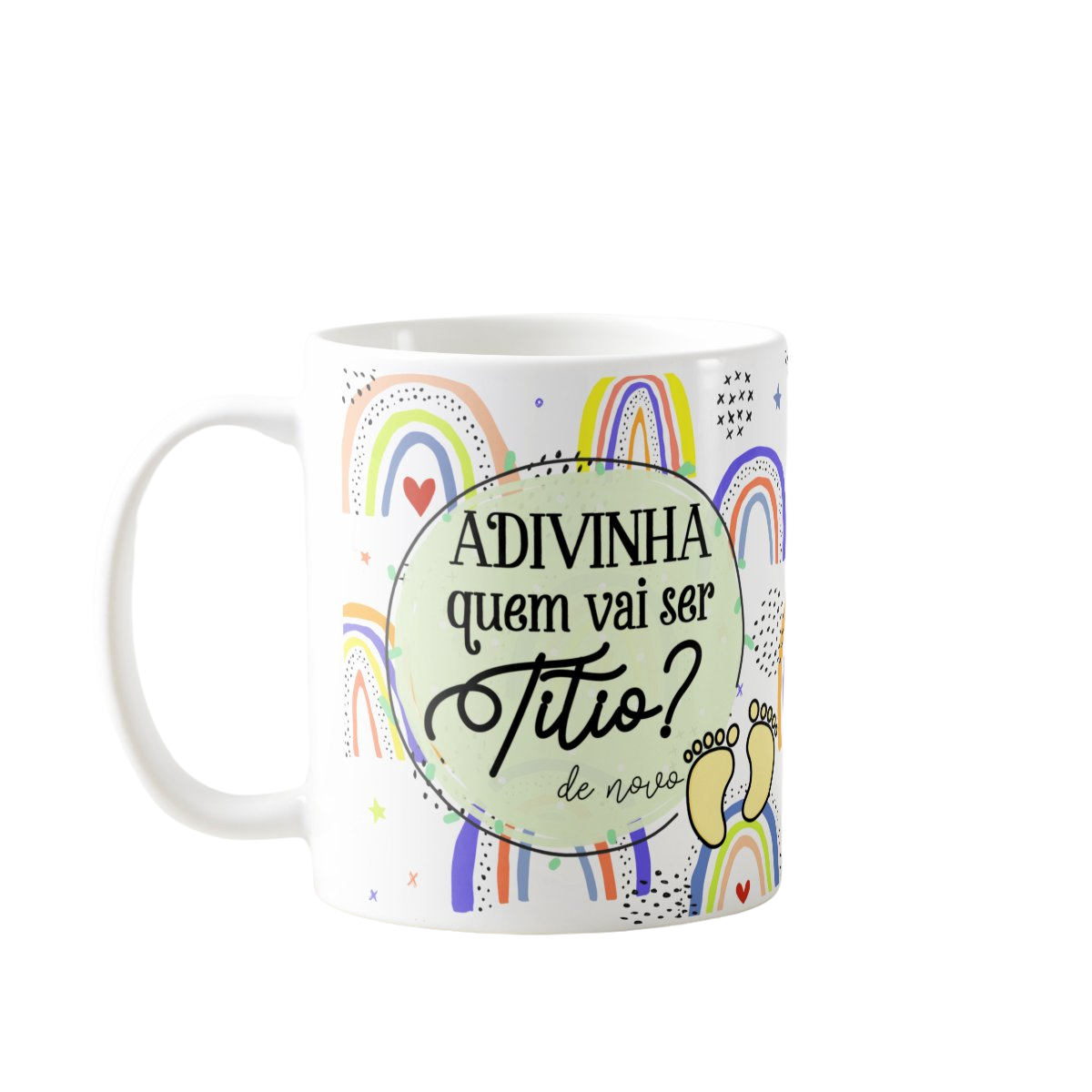 Caneca Presente Contar Nova Gravidez Gestação Familia Titio