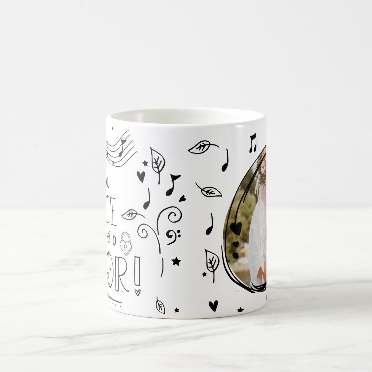 Caneca Personalizada com Foto Dia dos Namorados - Música