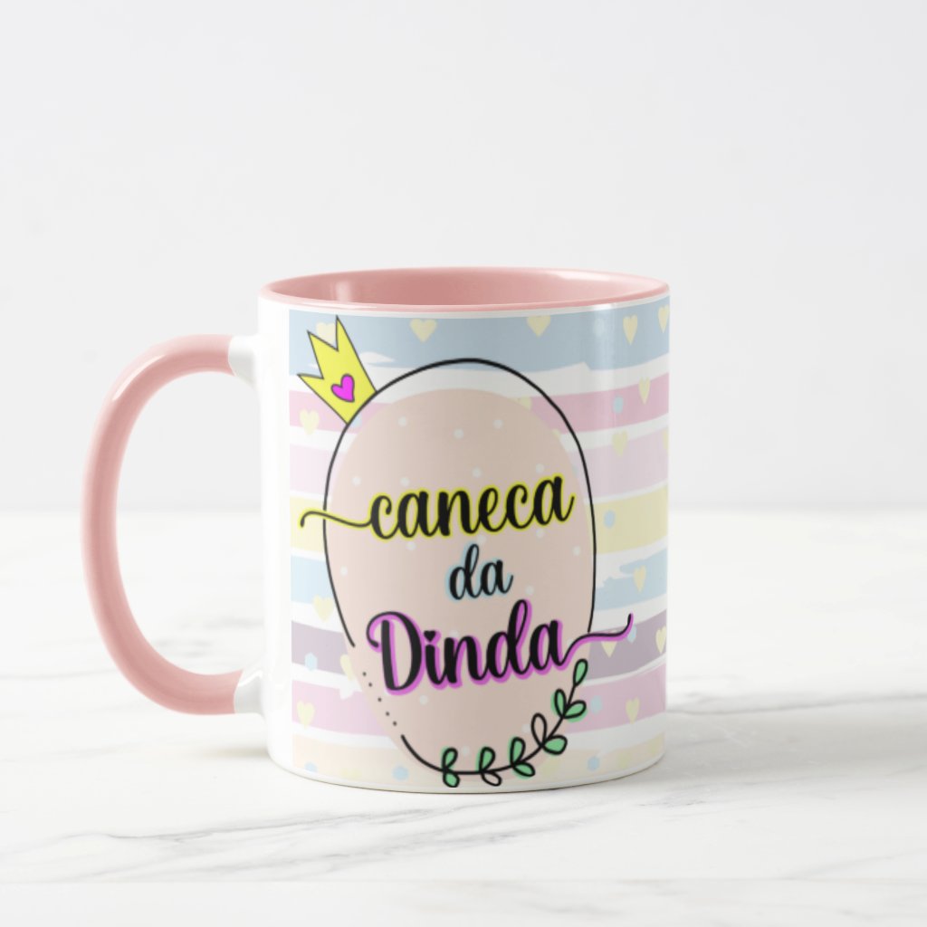 Caneca Lembrança Batizado Para Dinda Madrinha - Batizado (Madrinha)