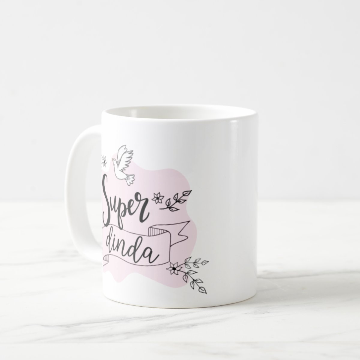 Caneca Personalizada Presente Madrinha Batizado Super Dinda