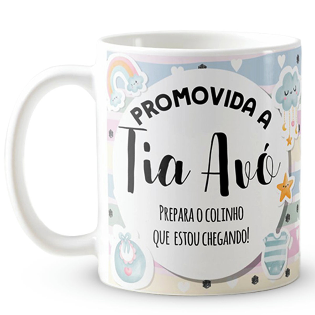 Caneca Presente Gravidez para Tia Avó Tivó Familia Cresceu