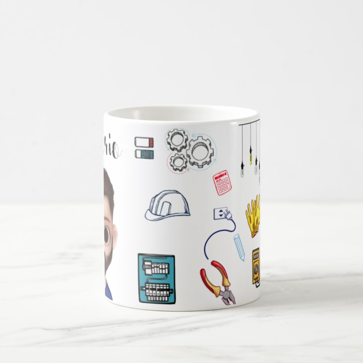 Caneca Elétrica Profissão Presente Criativo para Eletricista