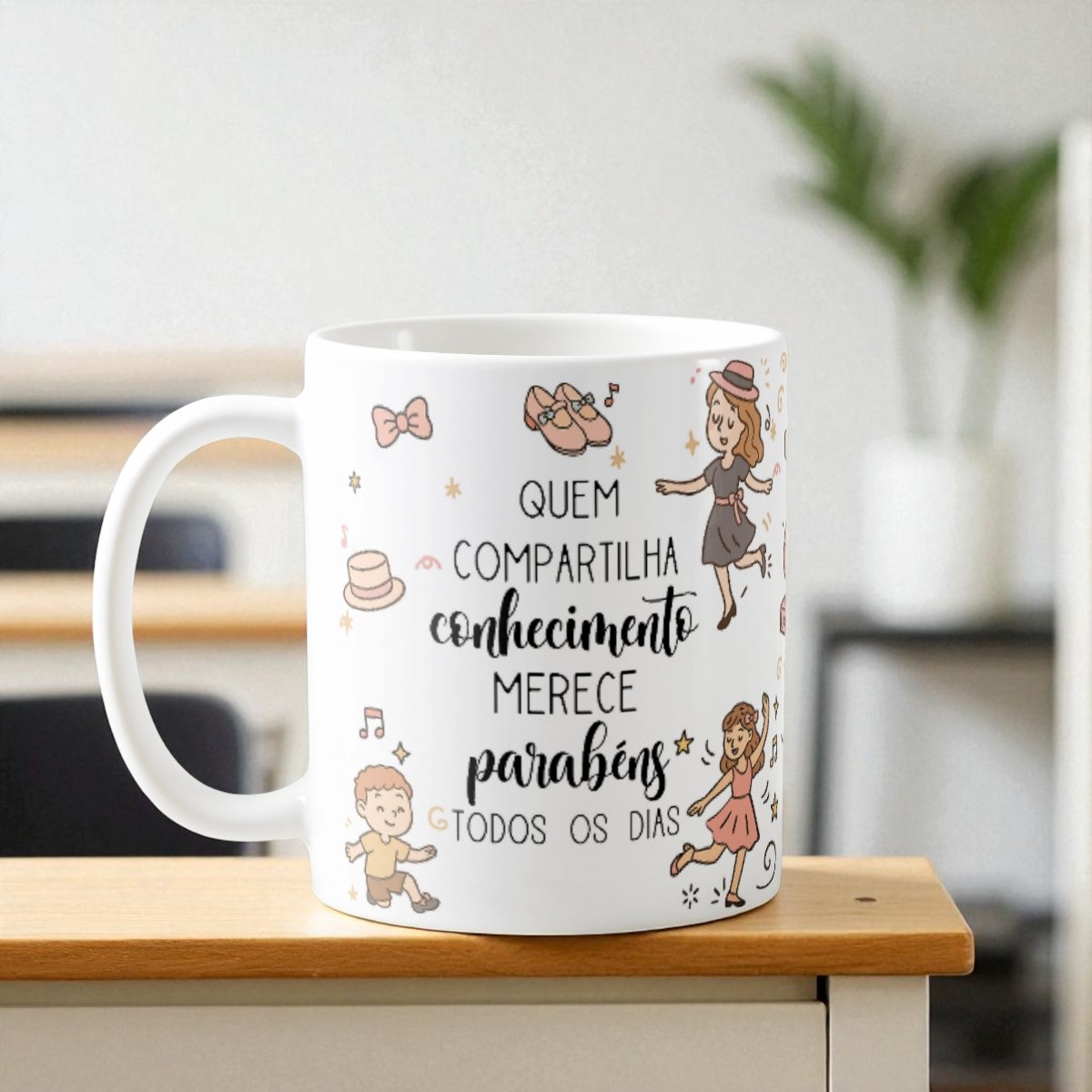 Caneca Sapateado Presente Personalizado para Professor Dança - Dia dos Professores (Professor(a))