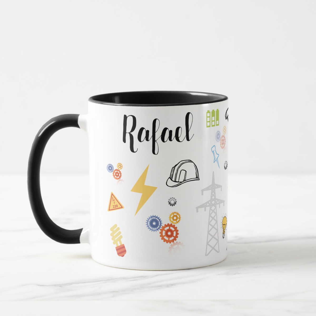 Caneca Personalizada Profissão Engenheiro Elétrico com Nome