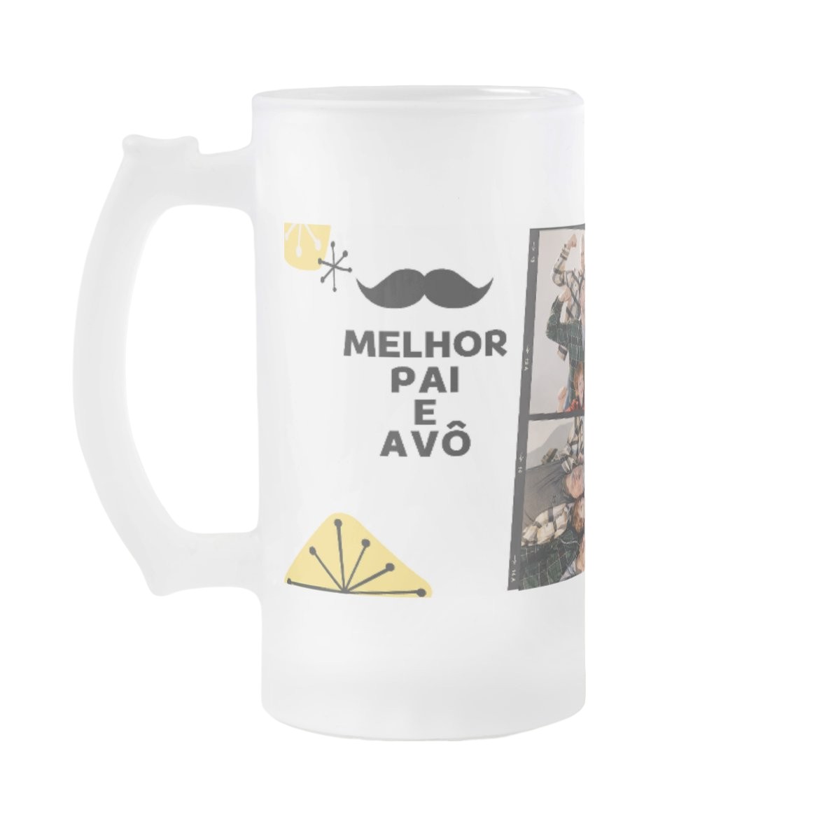 Copo de Cerveja Presente Especial para Melhor Pai e Avô - Família (Avô)