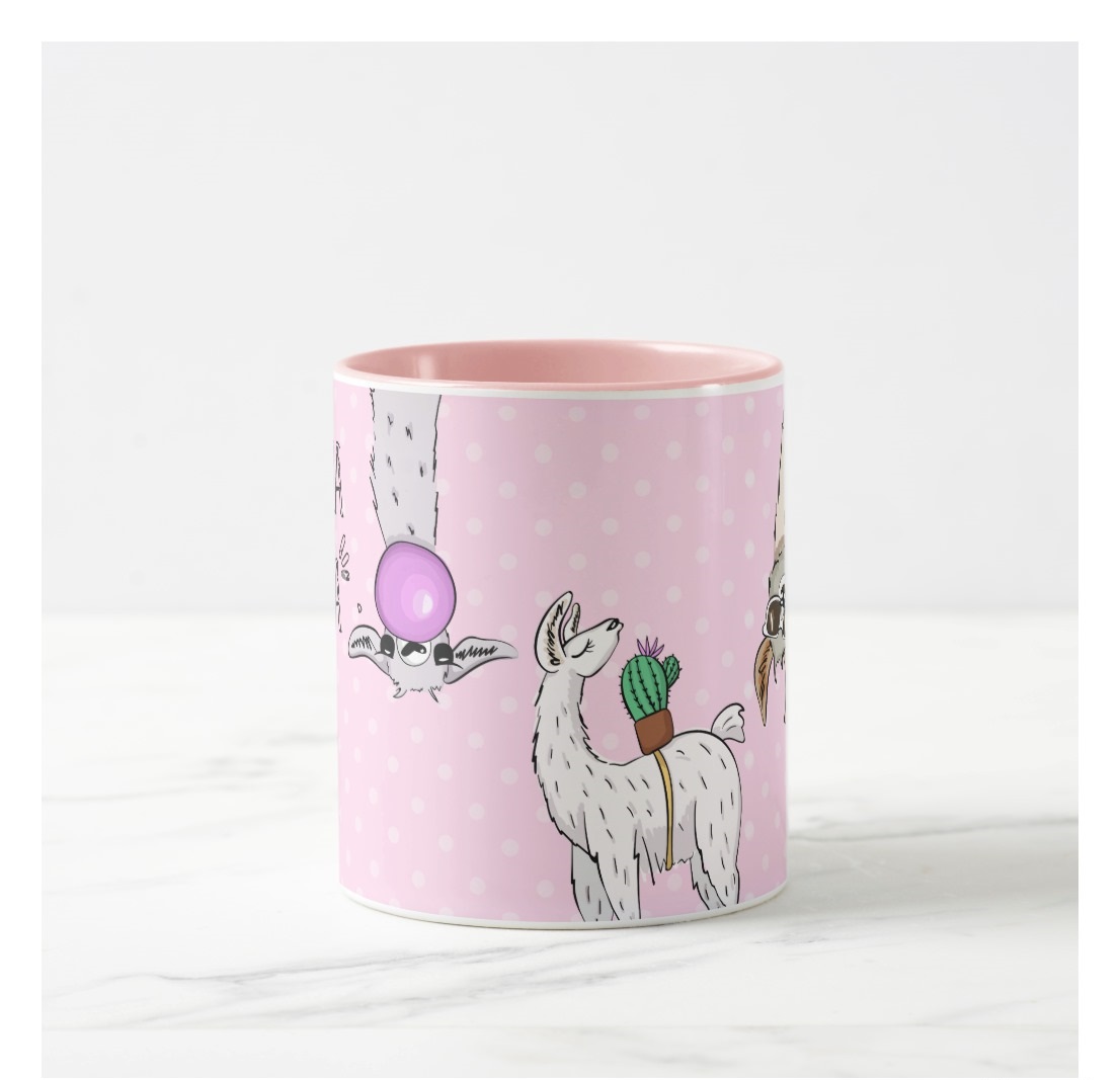 Caneca Personalizada e Divertida com Frase Menos Drama Lhama