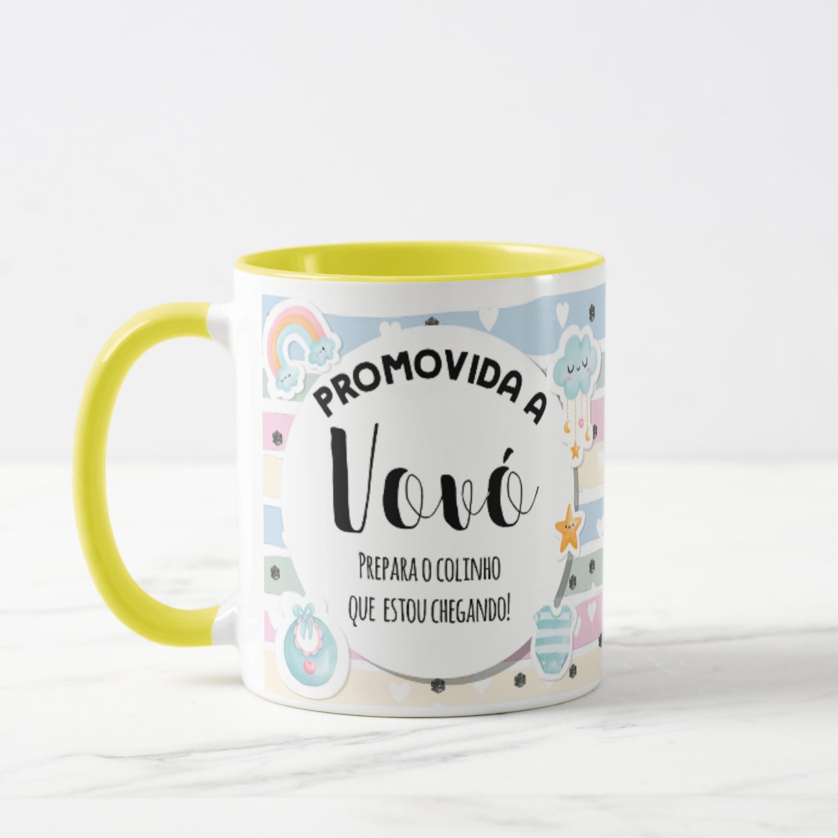 Caneca Personalizada Anúncio De Gravidez Gestação Vovó Avó