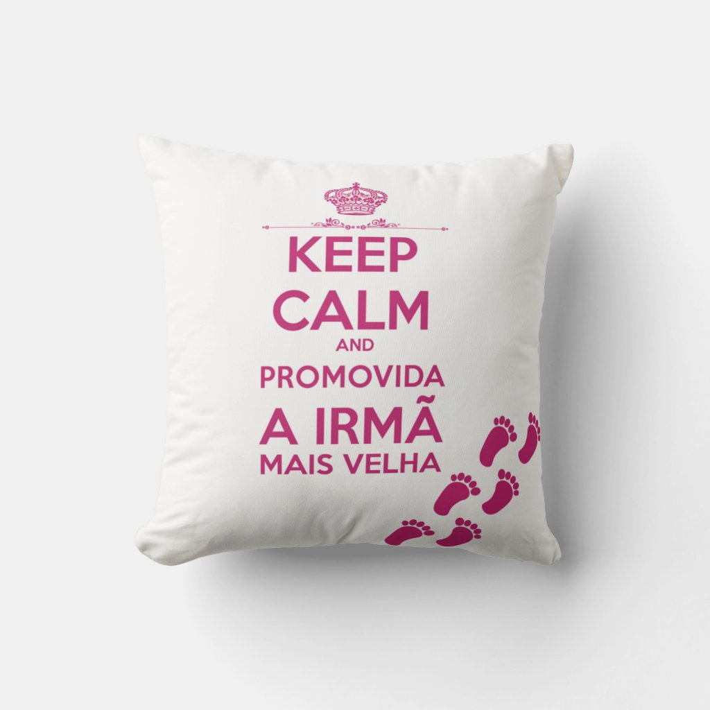 Almofada Anúncio de Gravidez Promovida a Irmã Mais Velha - Anúncio de Gravidez (Irmão(ã))