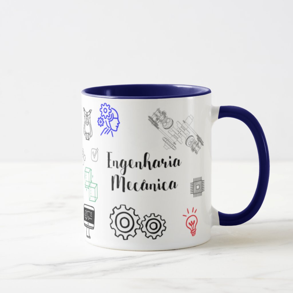 Caneca de Presente Engenheiro Profissão Engenharia Mecânica