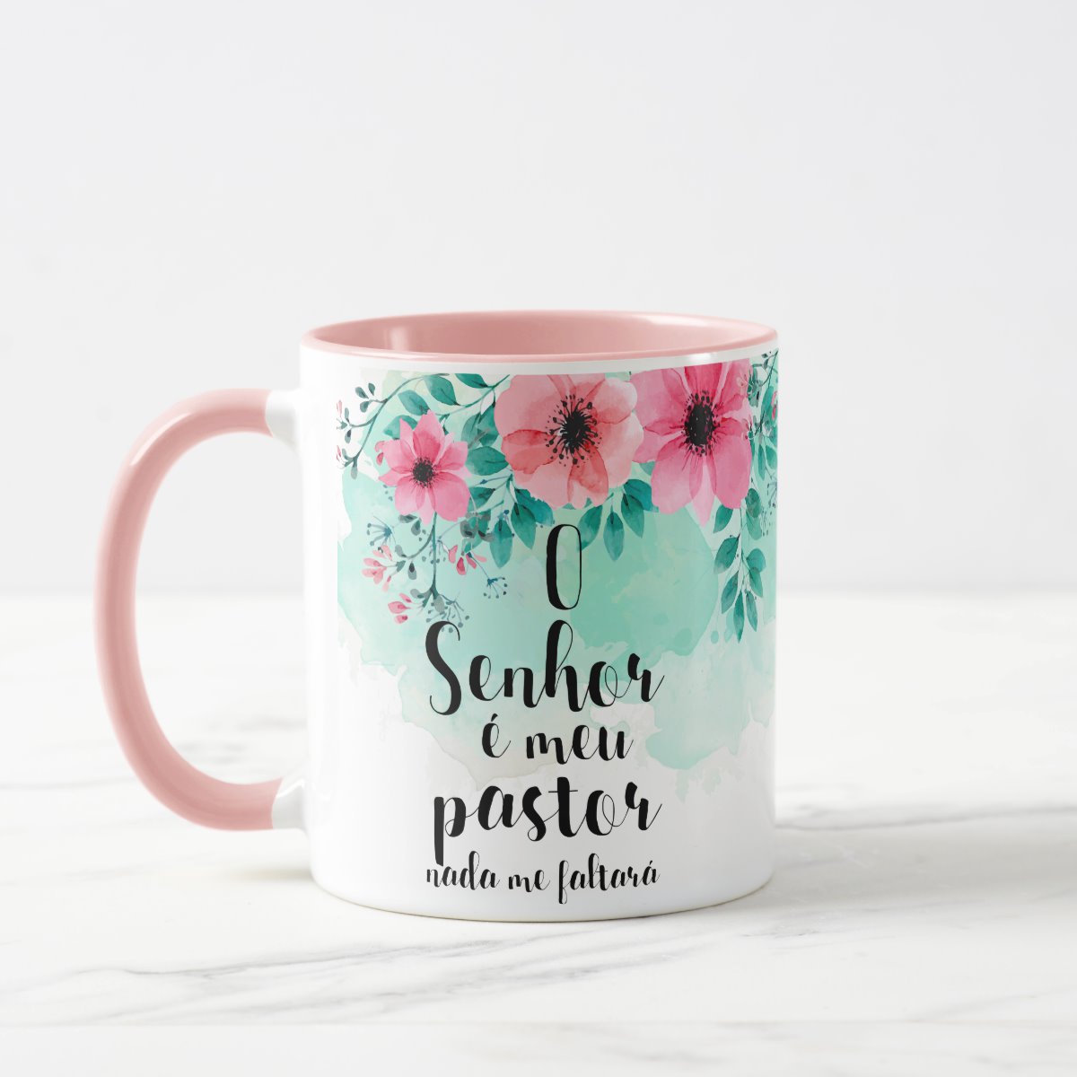 Caneca o Senhor É Meu Pastor Presente de Fé e Inspiração - Religioso (Padre/Pastor)