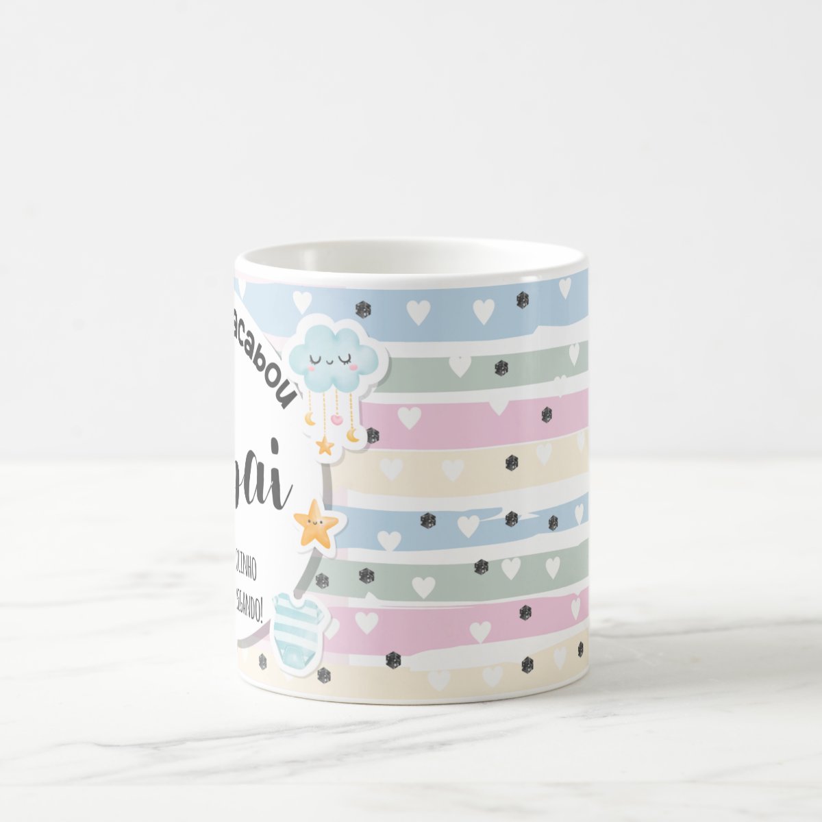 Caneca Presente Gravidez para Pai Papai Familia Cresceu