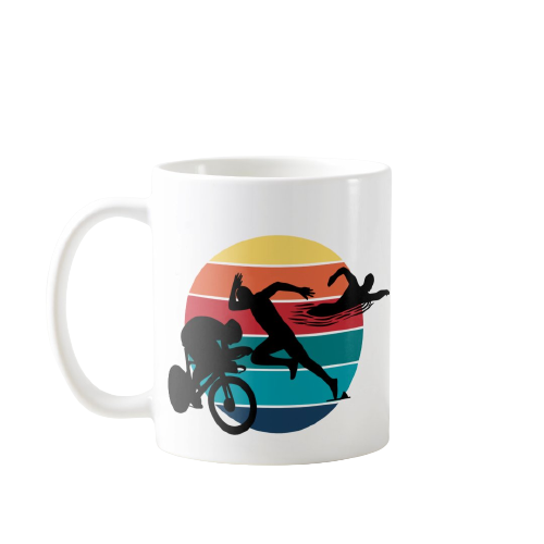 Caneca Mágica Presente Criativo para Atleta de Triatlo